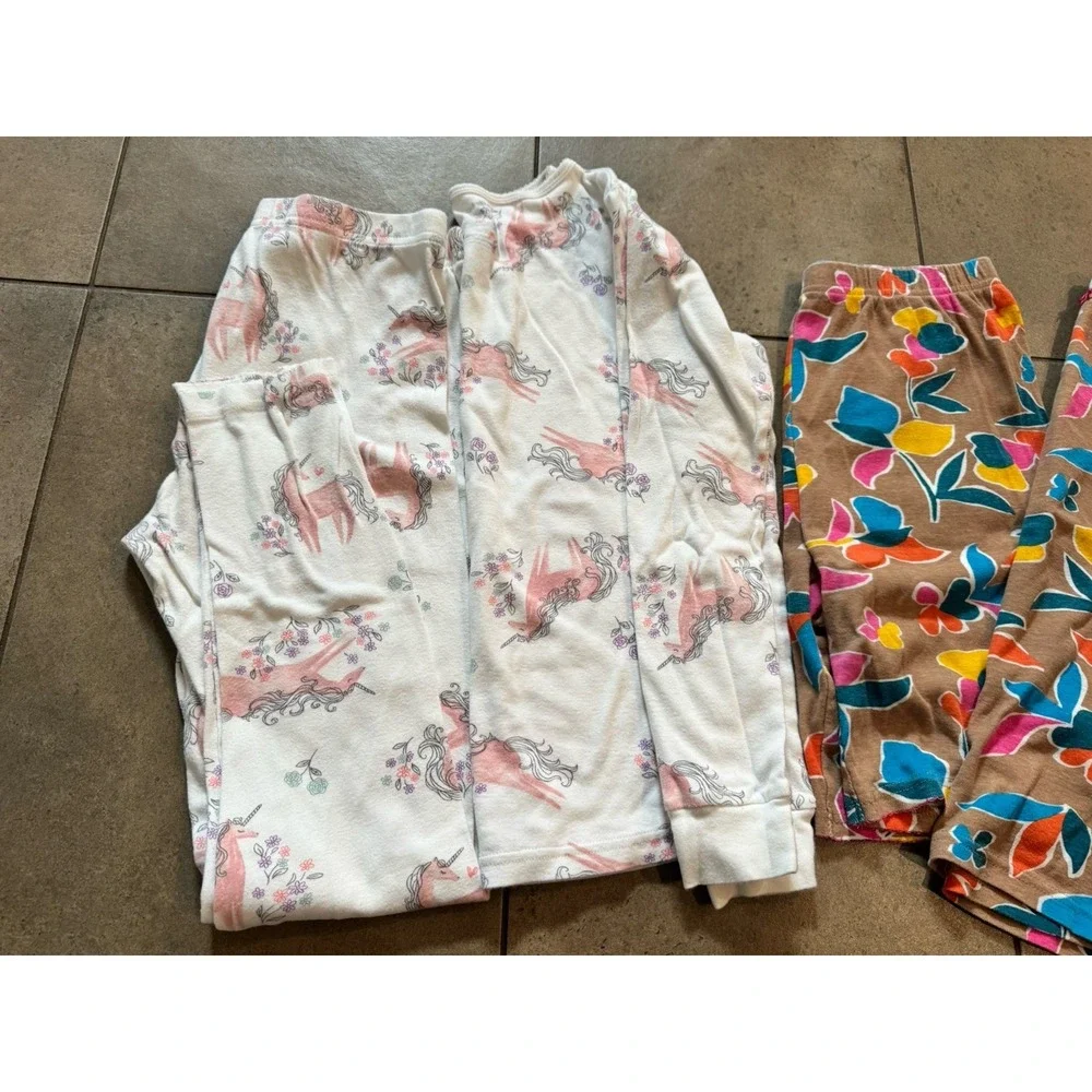 Lot Carter's Pajamas 14 Girls 2pc Set Unicorn Floral Shorts Pants Cotton Summer